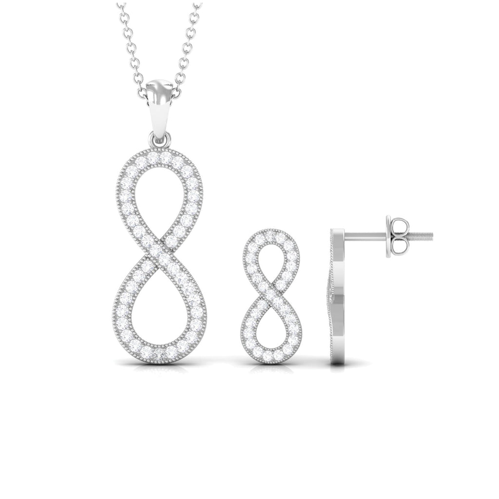 Moissanite Infinity Jewelry Set – Refined Minimalist Design With Sparkling Stones