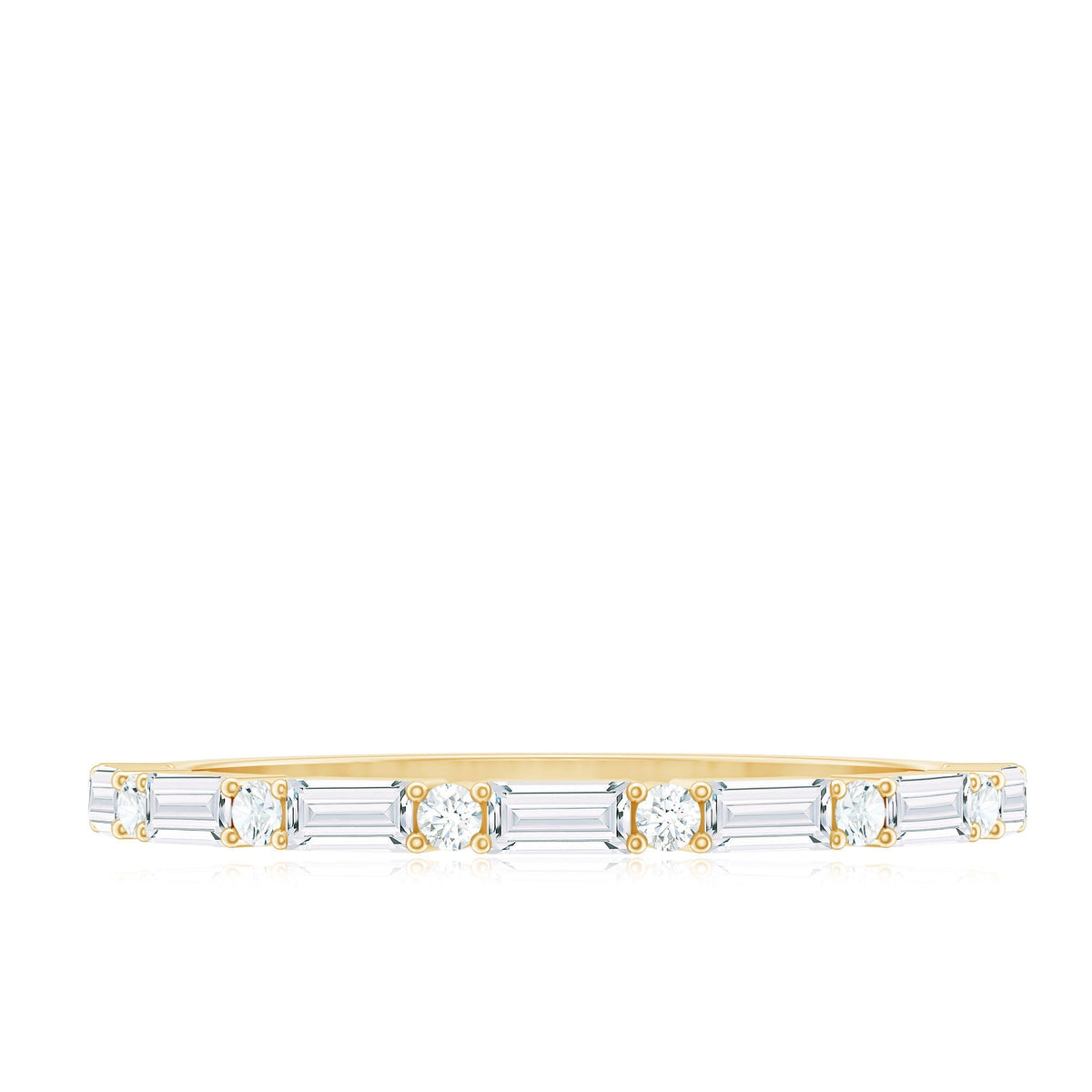 Moissanite Stackable Ring – Minimalist Slim Band Wedding Band for Women’s Jewelry