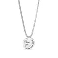 Moon And Back Necklace – Engraved Pendant With Crystal Charm | Stainless Steel Jewelry Gift