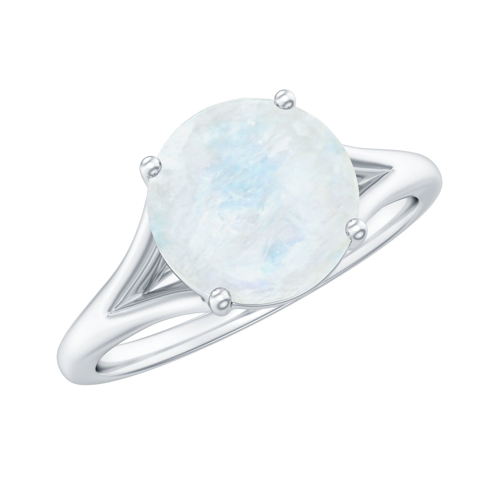 Moonstone Solitaire Ring – 0.8 Carat Natural Moonstone With Surprise Diamond Gold