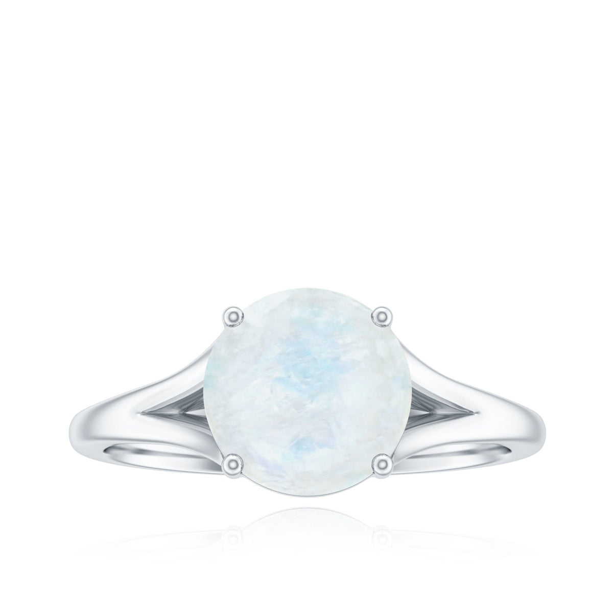 Moonstone Solitaire Ring – 0.8 Carat Natural Moonstone With Surprise Diamond Gold