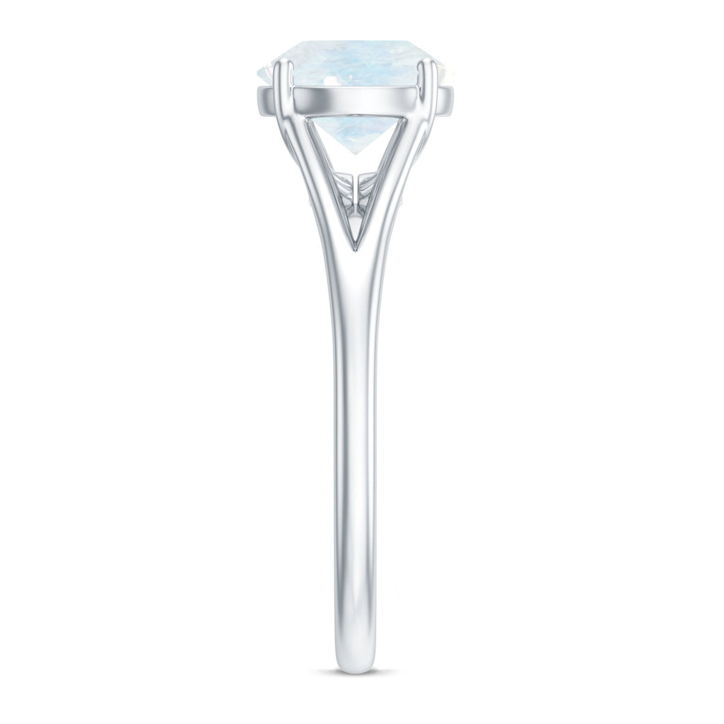 Moonstone Solitaire Ring – 0.8 Carat Natural Moonstone With Surprise Diamond Gold