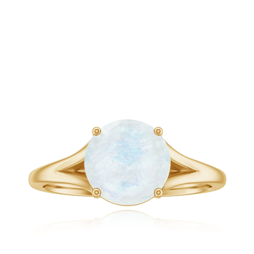 Moonstone Solitaire Ring – 0.8 Carat Natural Moonstone With Surprise Diamond Gold
