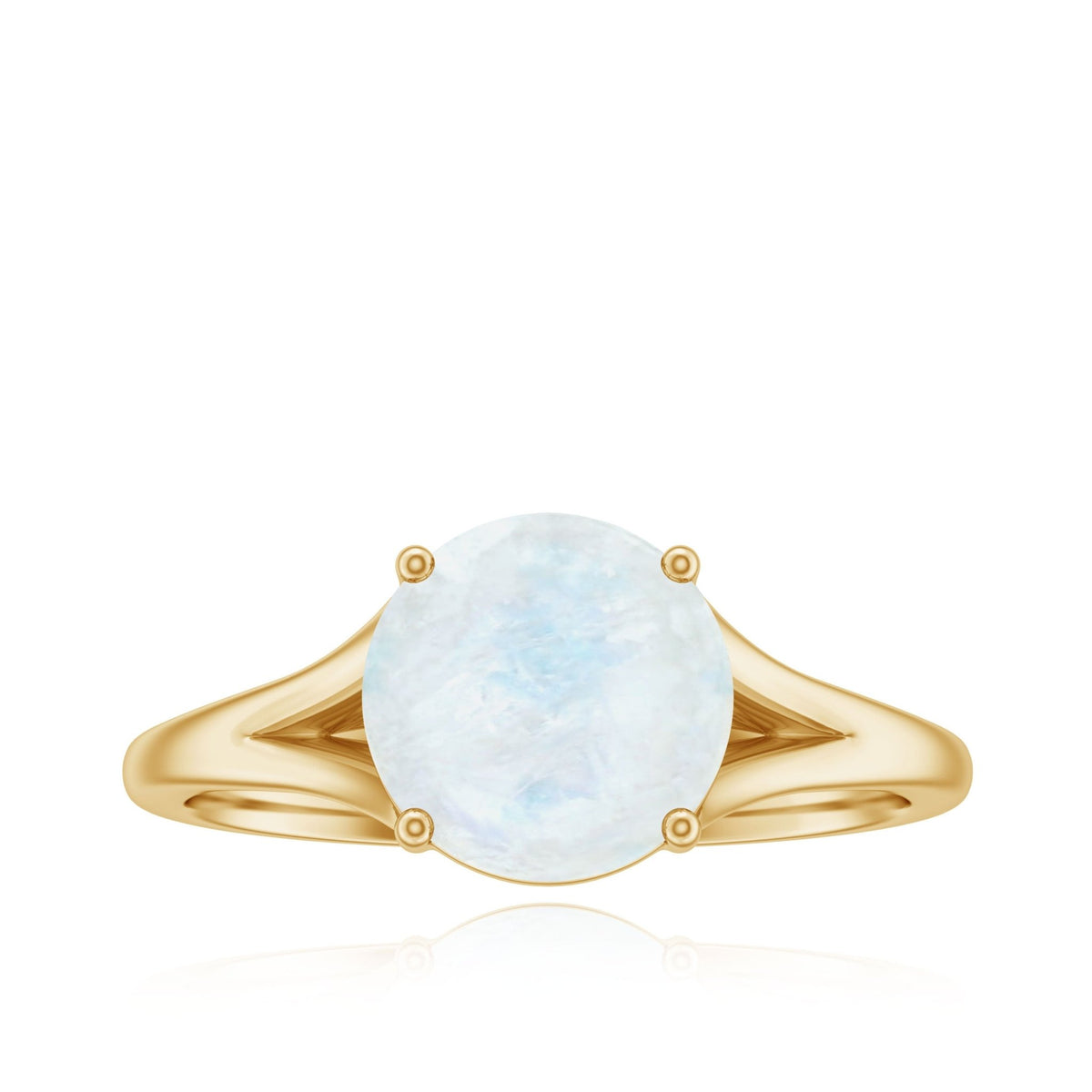 Moonstone Solitaire Ring – 0.8 Carat Natural Moonstone With Surprise Diamond Gold