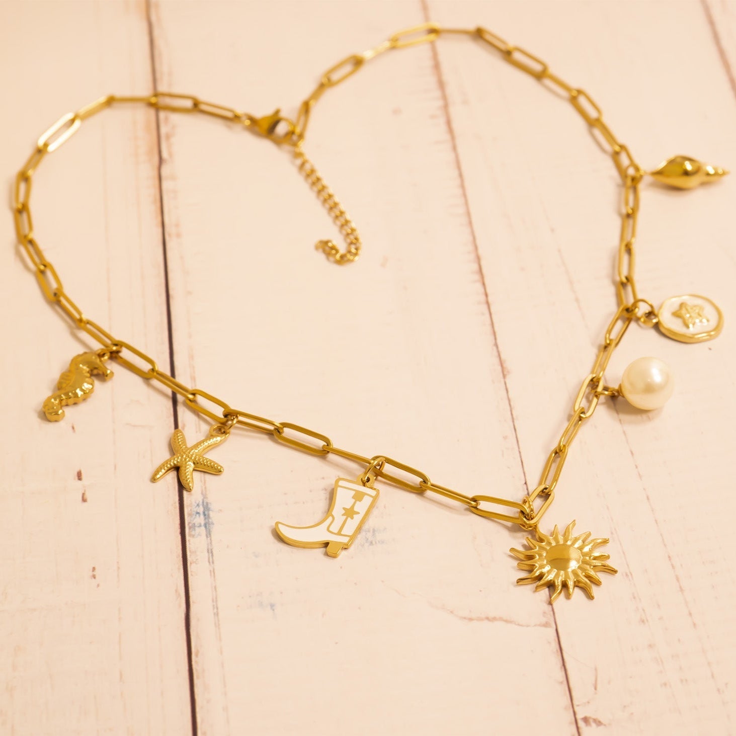Mystic Sun Charm – 18K Gold Stainless Steel Waterproof Hypoallergenic Jewelry - charm | Sunflower Soul Boutique