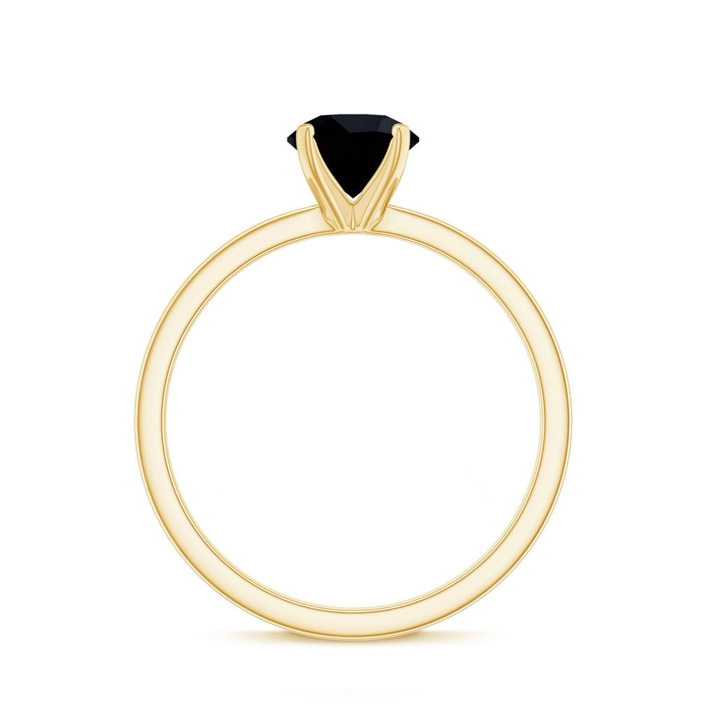 Natural 2 Carat Black Onyx Engagement Ring For Women