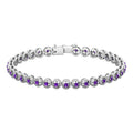 Natural Amethyst Tennis Bracelet for Women