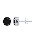 Natural Black Onyx December Birthstone Earrings with Screw Back