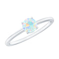 Natural Ethiopian Opal October Birthstone Ring