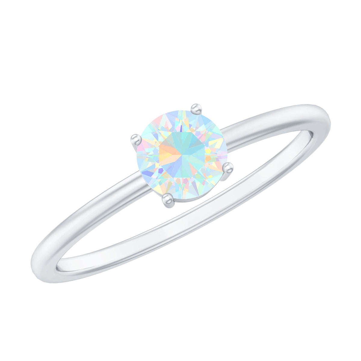 Natural Ethiopian Opal October Birthstone Ring