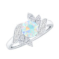 Nature Inspired Ethiopian Opal and Diamond Engagement Ring