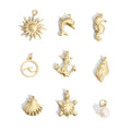 Nautical Charm Set | 18K Gold Stainless Steel Charms – Coastal Charm Collection - charm | Sunflower Soul Boutique