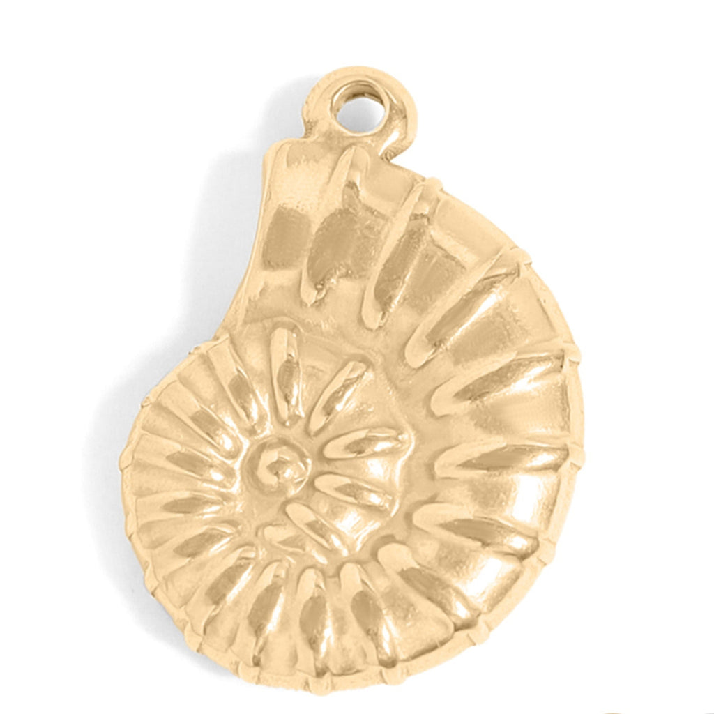 Nautilus Charm – 18K Gold Pendant | Durable PVD Coated Stainless Steel Jewelry - charm | Sunflower Soul Boutique