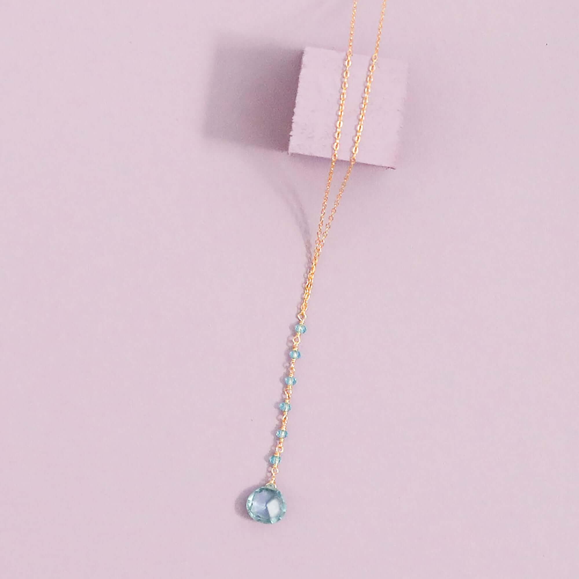 Aquamarine Quartz Mini Yoga Pendant