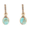 Nova Half-Hoop Blue Turquoise and Golden Earrings