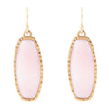 Odyssey Long Pink Opal and Bronze Earrings