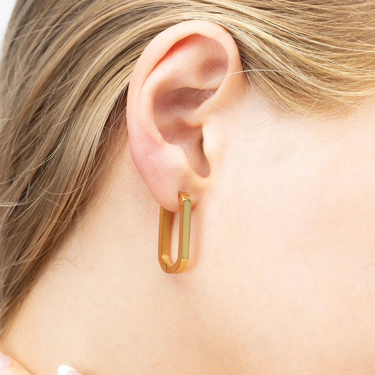 14K Gold Filled PLUS Oval Huggie Earrings