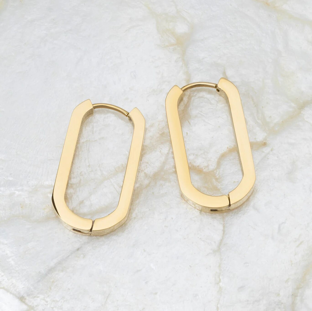 14K Gold Filled PLUS Oval Huggie Earrings