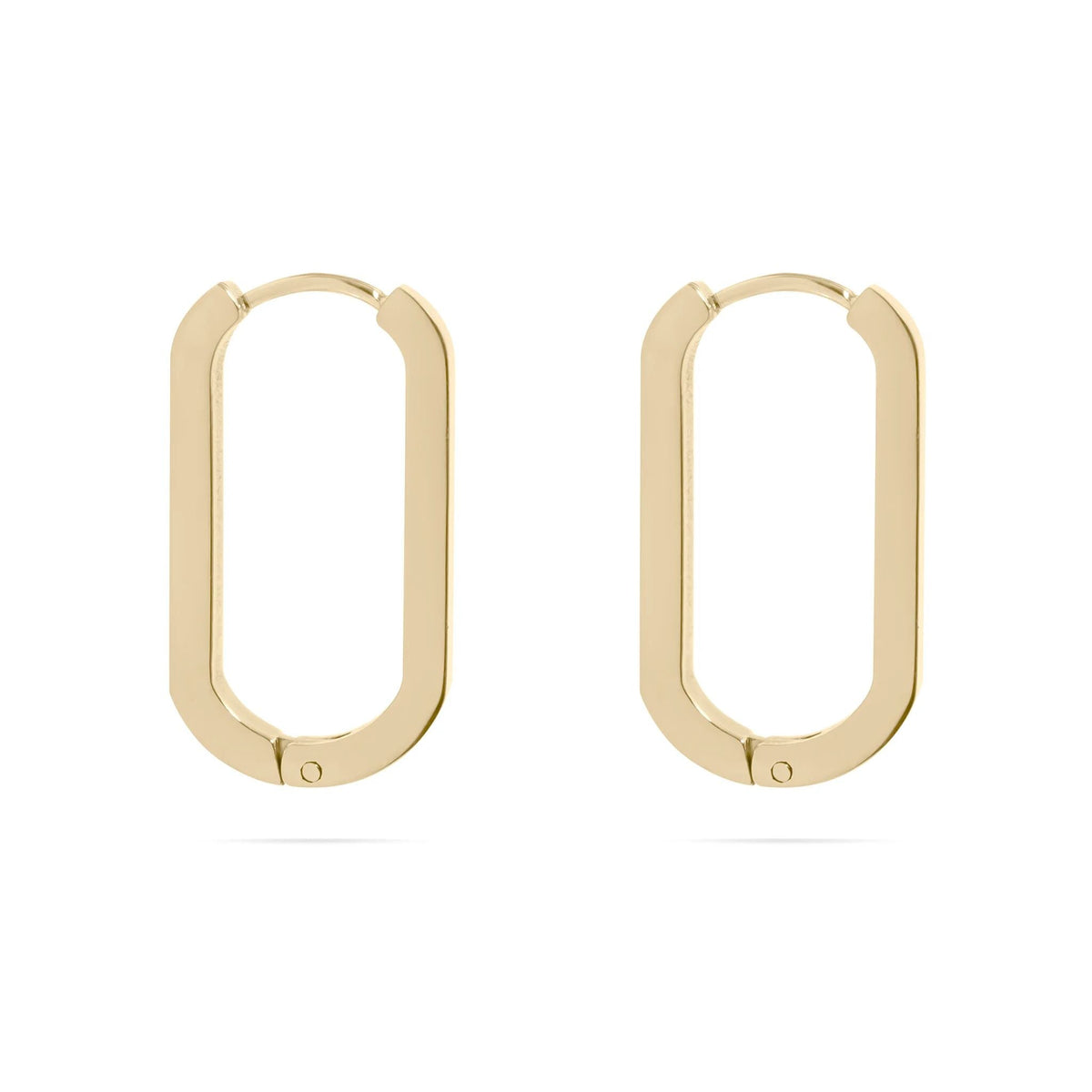 14K Gold Filled PLUS Oval Huggie Earrings