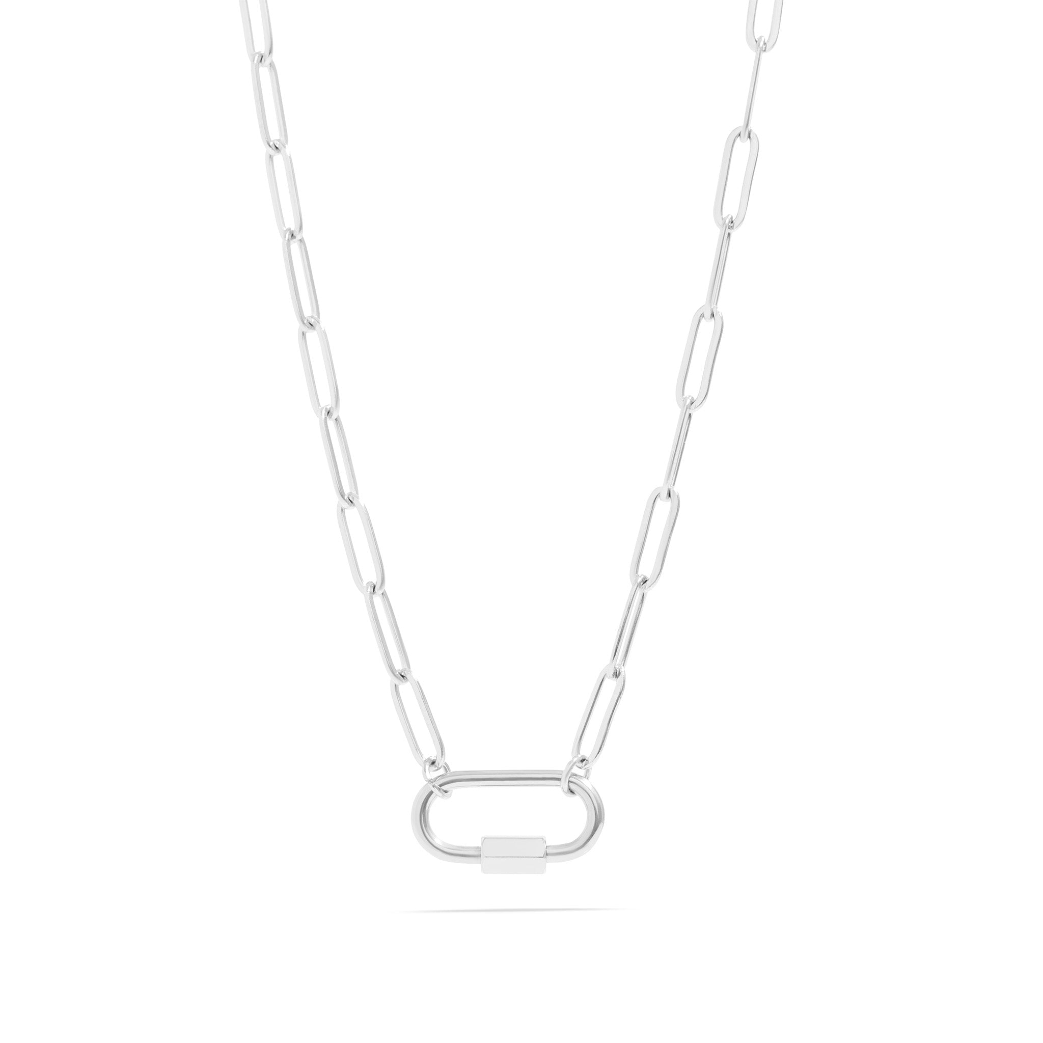 Paperclip Carabiner Necklace – Gold Charm Holder With Secure Screw Clasp - Necklaces | Sunflower Soul Boutique