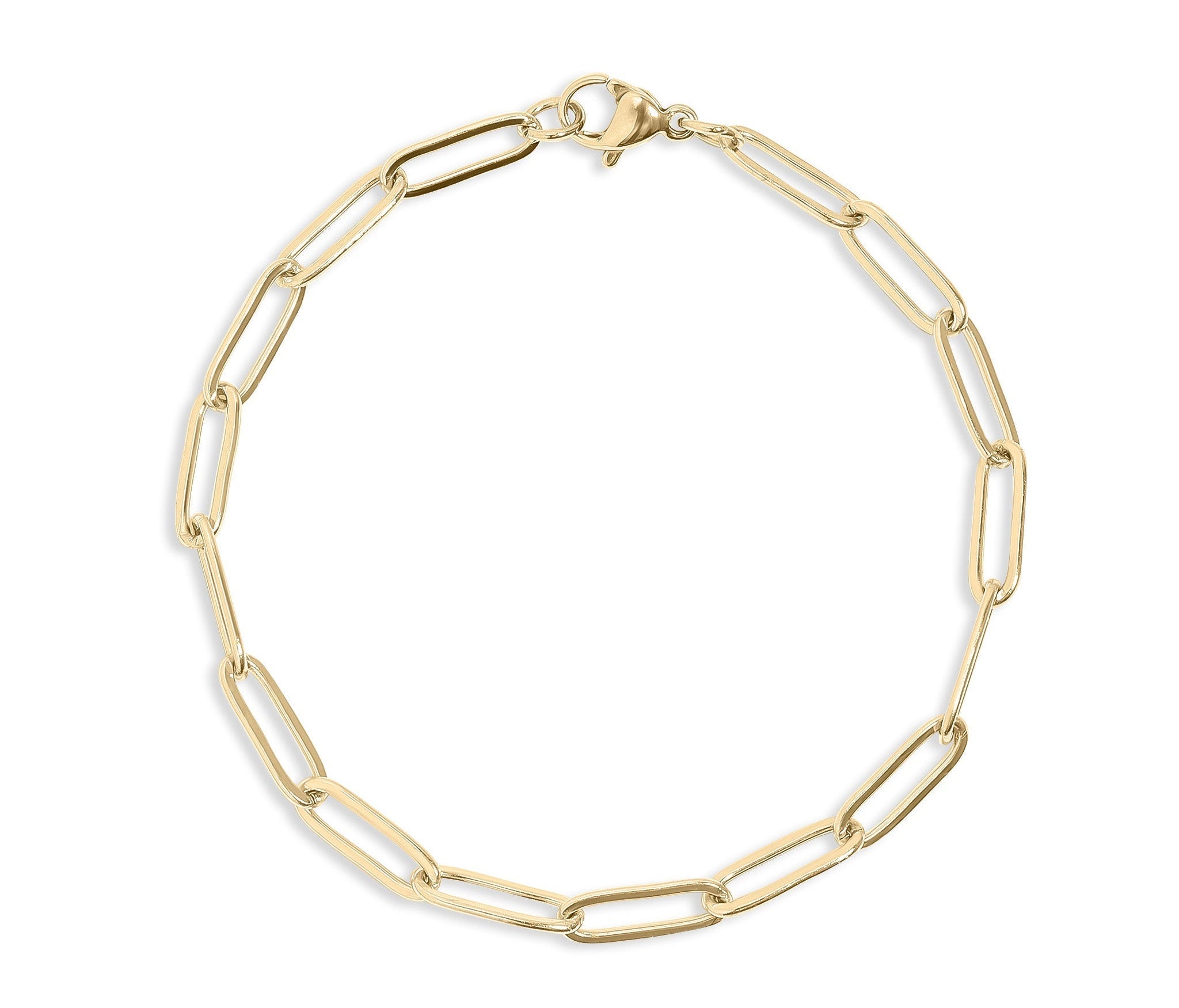Paperclip Chain Bracelet – 18K Gold PVD Lightweight Stainless Steel Jewelry - Bracelets | Sunflower Soul Boutique