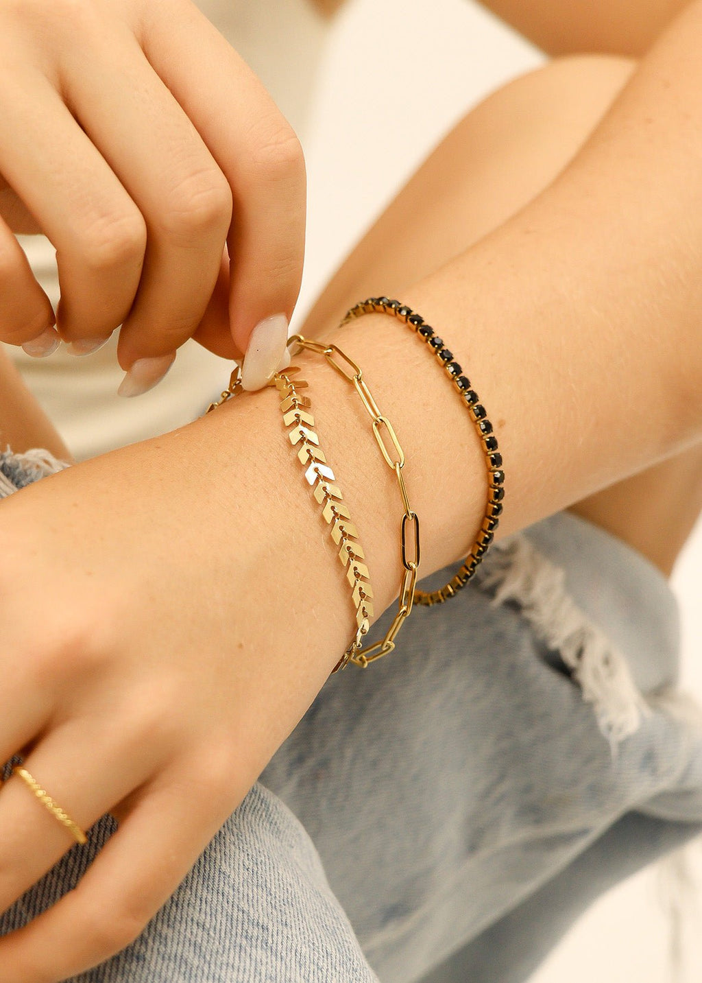 Paperclip Chain Bracelet – 18K Gold PVD Lightweight Stainless Steel Jewelry - Bracelets | Sunflower Soul Boutique