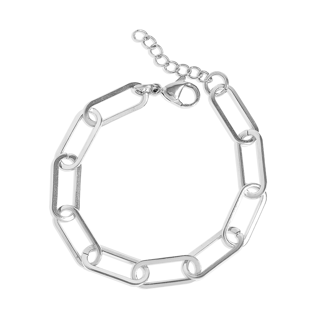 Paperclip Chain Bracelet – 18K Gold Stainless Steel Lightweight Layering Jewelry - Bracelets | Sunflower Soul Boutique