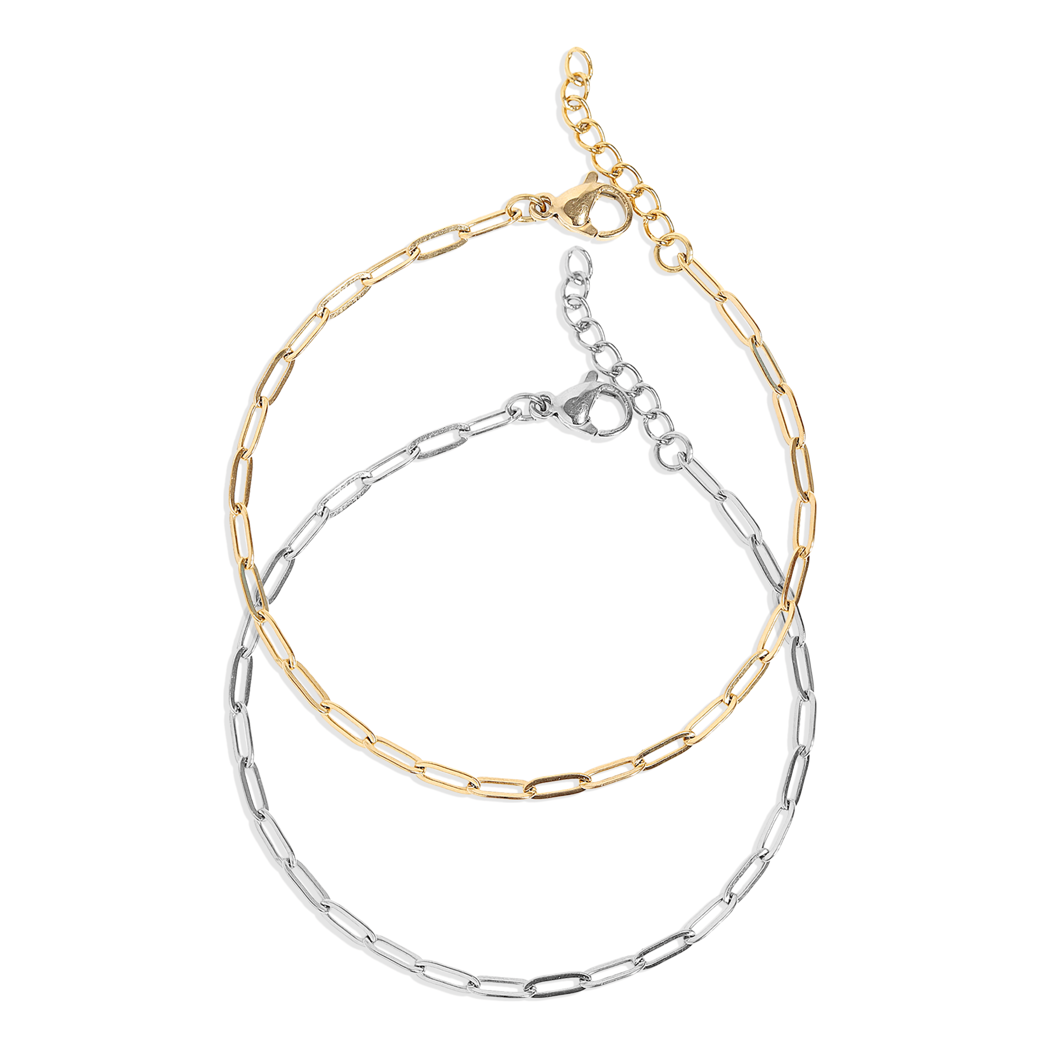 Paperclip Chain Bracelet – 18K Gold Stainless Steel Lightweight Layering Jewelry - Bracelets | Sunflower Soul Boutique