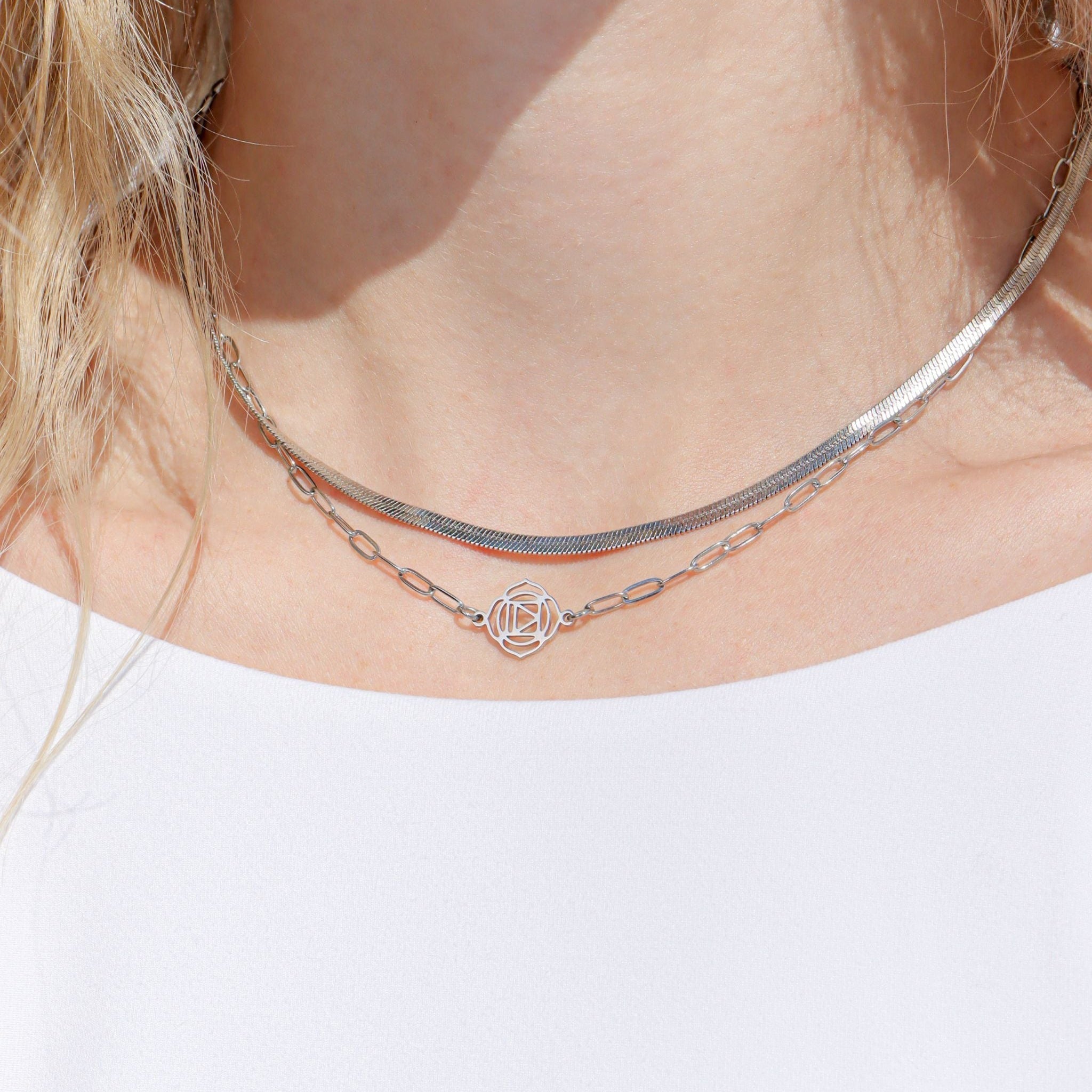 Paperclip Chain Necklace – 18K Gold Coated Stainless Steel Connector Jewelry - Necklaces | Sunflower Soul Boutique