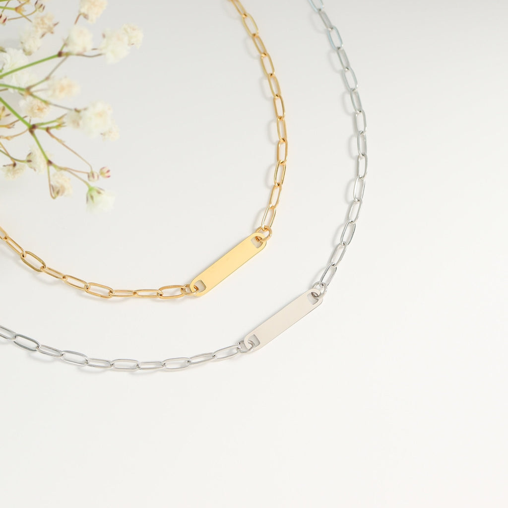 Paperclip Chain Necklace – 18K Gold Coated Stainless Steel Connector Jewelry - Necklaces | Sunflower Soul Boutique