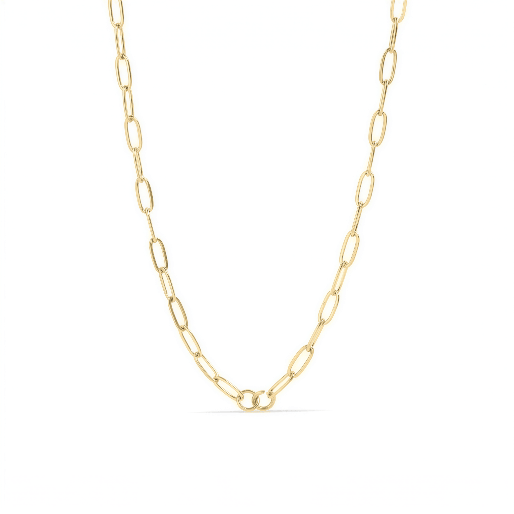 Paperclip Chain Necklace – 18K Gold Connector Chain | Hypoallergenic Jewelry - Necklaces | Sunflower Soul Boutique