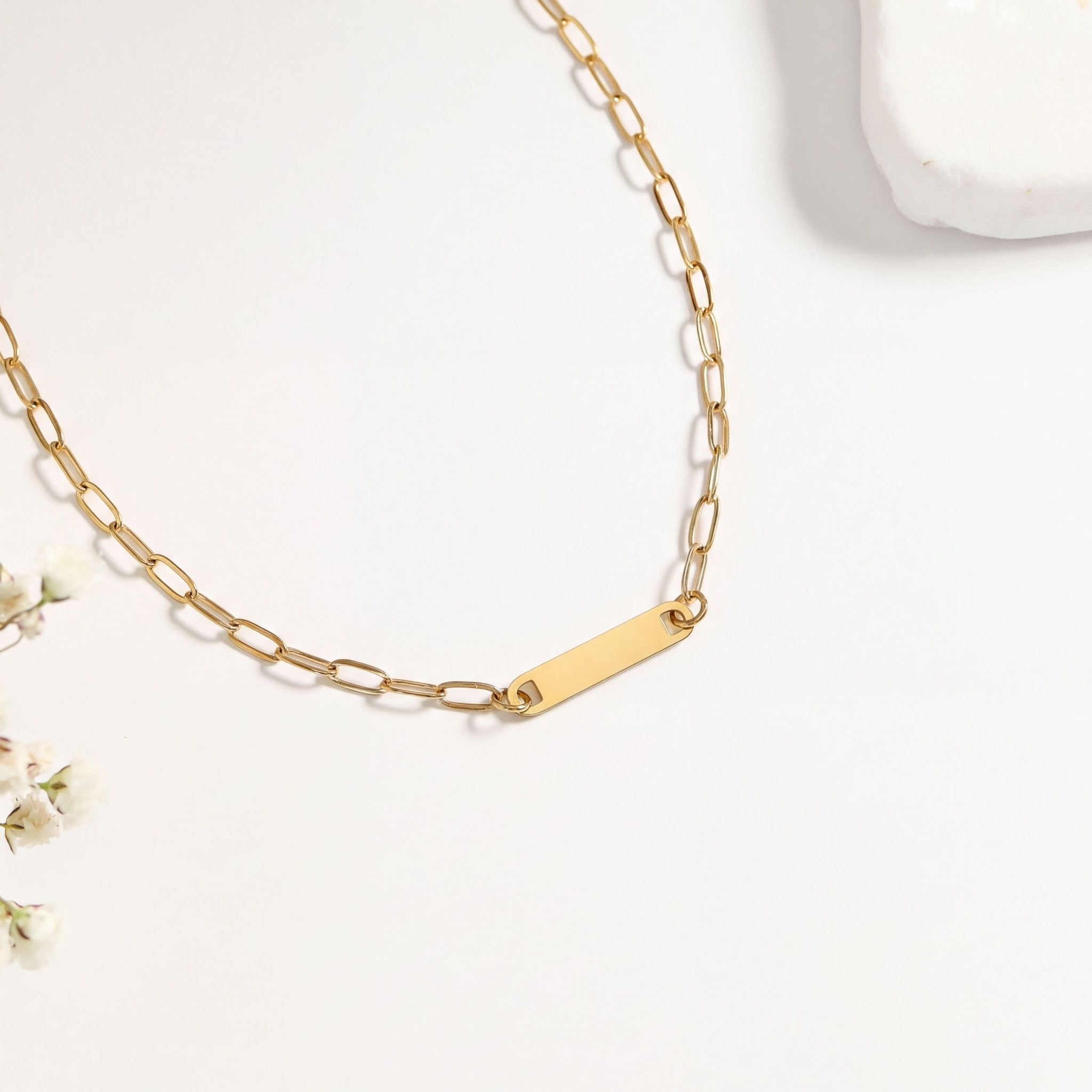 Paperclip Chain Necklace – 18K Gold Connector Chain | Hypoallergenic Jewelry - Necklaces | Sunflower Soul Boutique