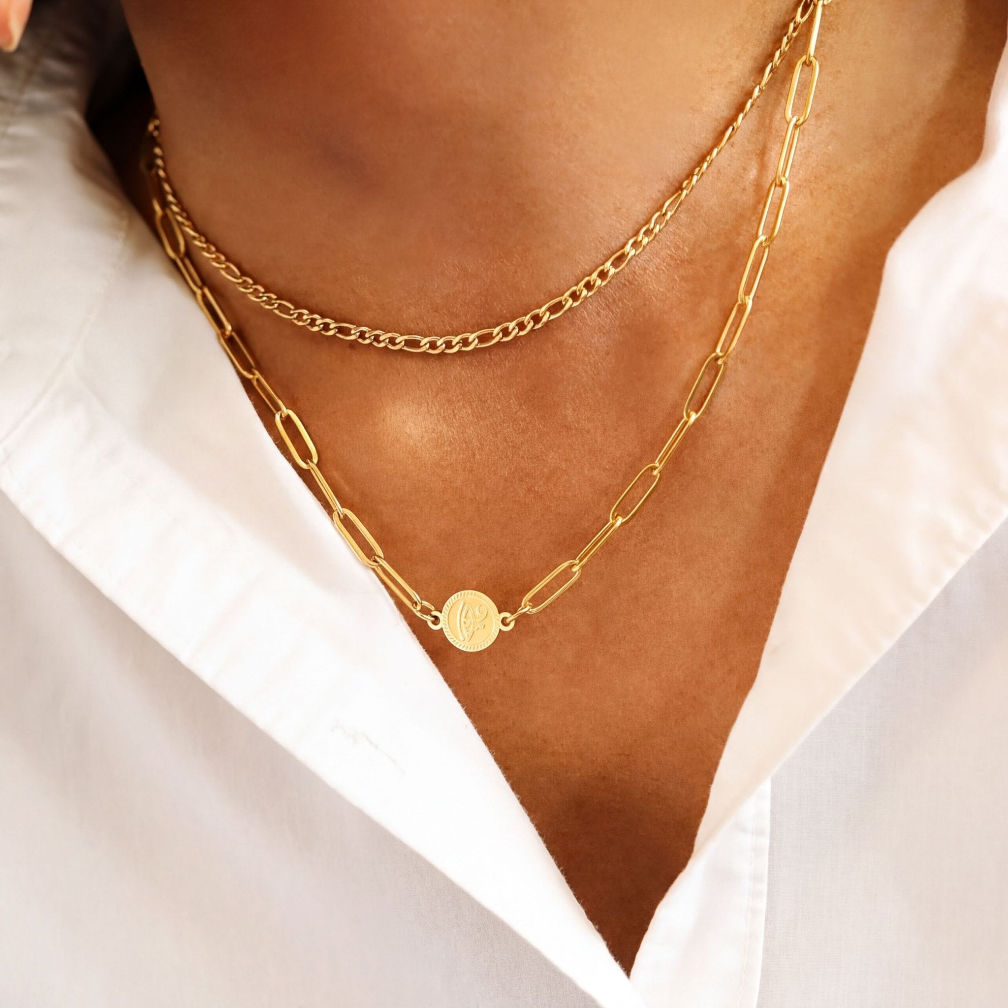 Paperclip Chain Necklace – 18K Gold Connector Chain | Hypoallergenic Jewelry - Necklaces | Sunflower Soul Boutique