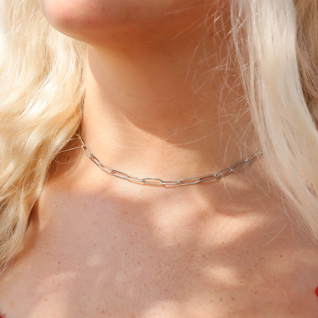 Paperclip Chain Necklace – Gold Stainless Steel Elongated Link Jewelry - Chain | Sunflower Soul Boutique