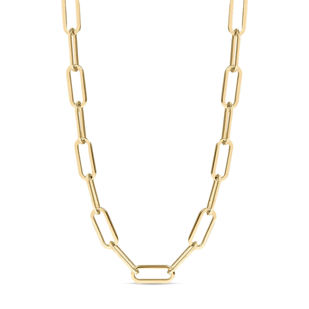 Paperclip Chain Necklace – Minimalist Gold Stainless Steel, Tarnish Resistant Jewelry - Chain | Sunflower Soul Boutique