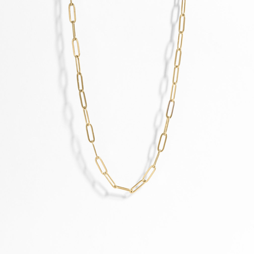 Paperclip Chain Necklace – Minimalist Gold Stainless Steel, Tarnish Resistant Jewelry - Chain | Sunflower Soul Boutique