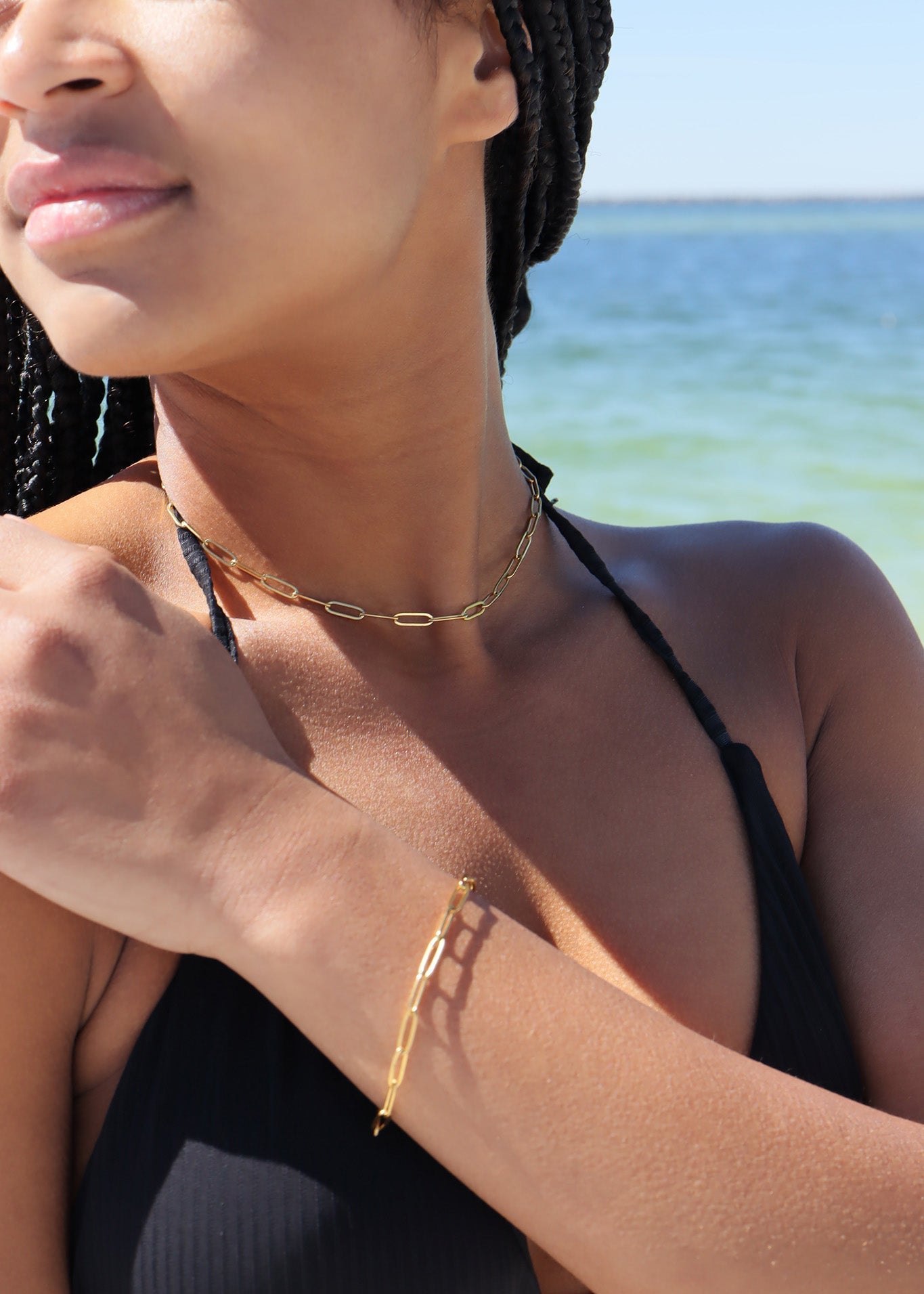 Paperclip Chain Necklace – Minimalist Gold Stainless Steel, Tarnish Resistant Jewelry - Chain | Sunflower Soul Boutique