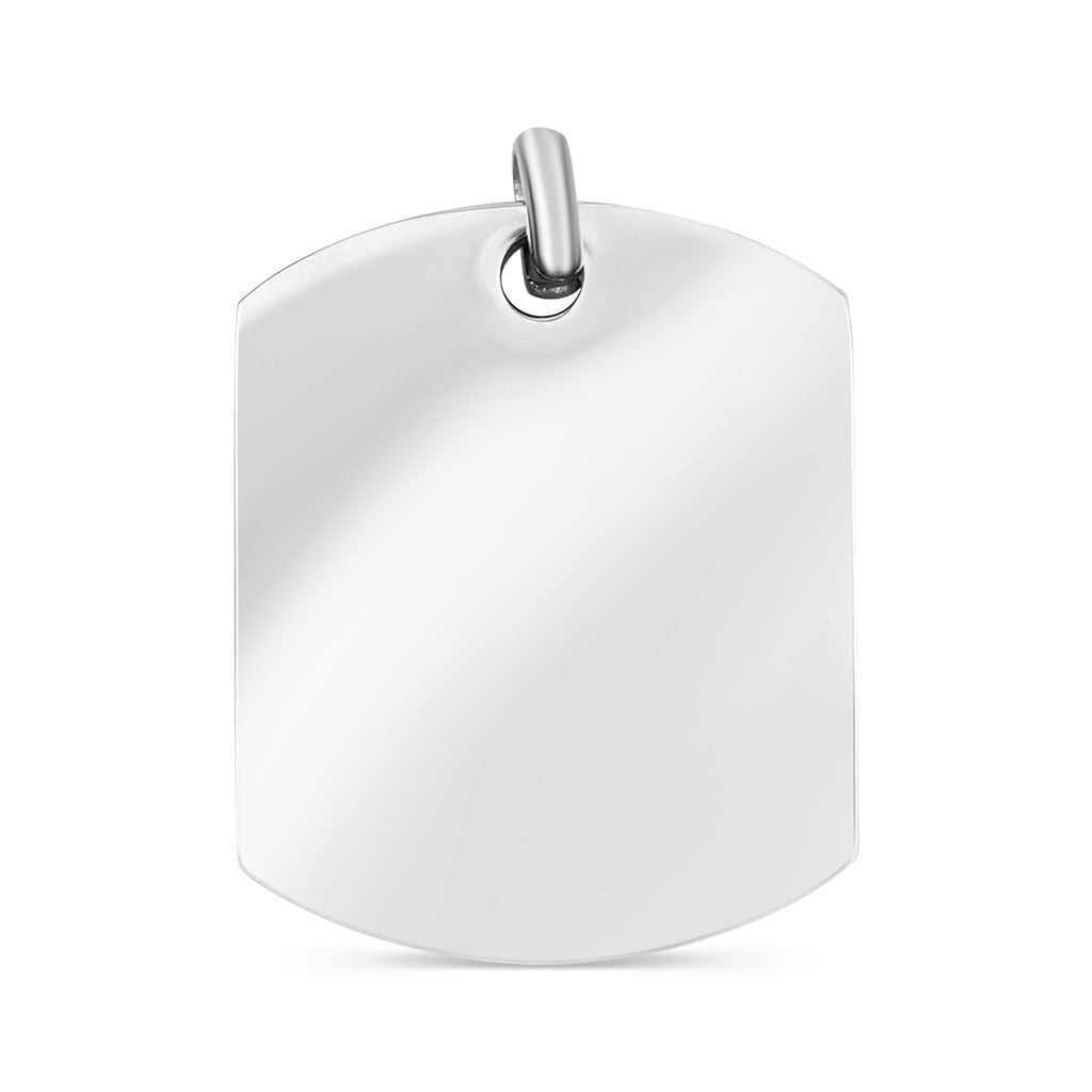 Gold Dog Tag Pendant – Durable 18K PVD Stainless Steel Pendant for Engraving