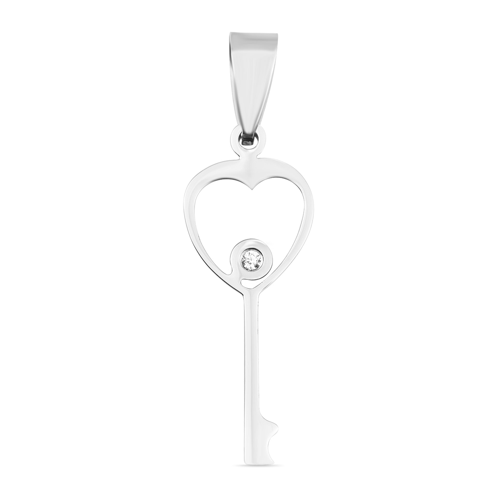 Stainless Steel Key Pendant – Durable 316L Surgical Steel Thin Key Necklace