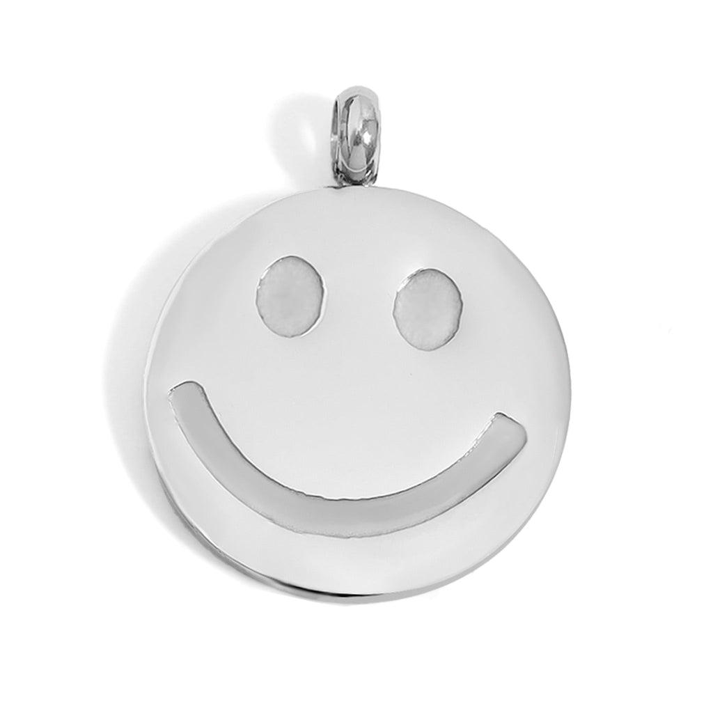 Gold Smiley Face Charm – 18K PVD Gold Plated Stainless Steel Pendant | Hypoallergenic Jewelry