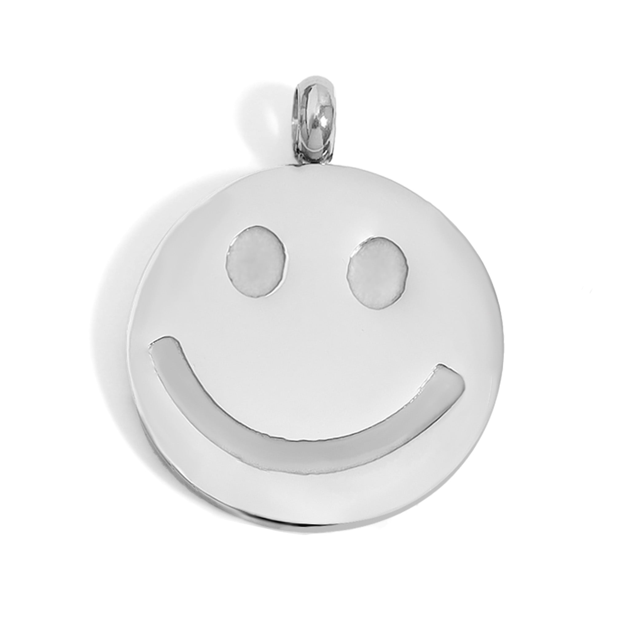 Gold Smiley Face Charm – 18K PVD Gold Plated Stainless Steel Pendant | Hypoallergenic Jewelry