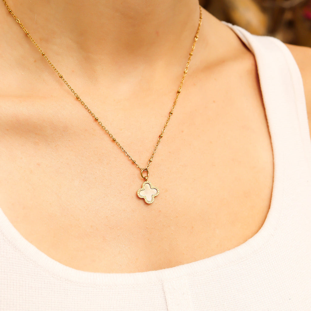 Lucky Clover Charm – 18K Gold Jewelry Pendant | Hypoallergenic Stainless Steel