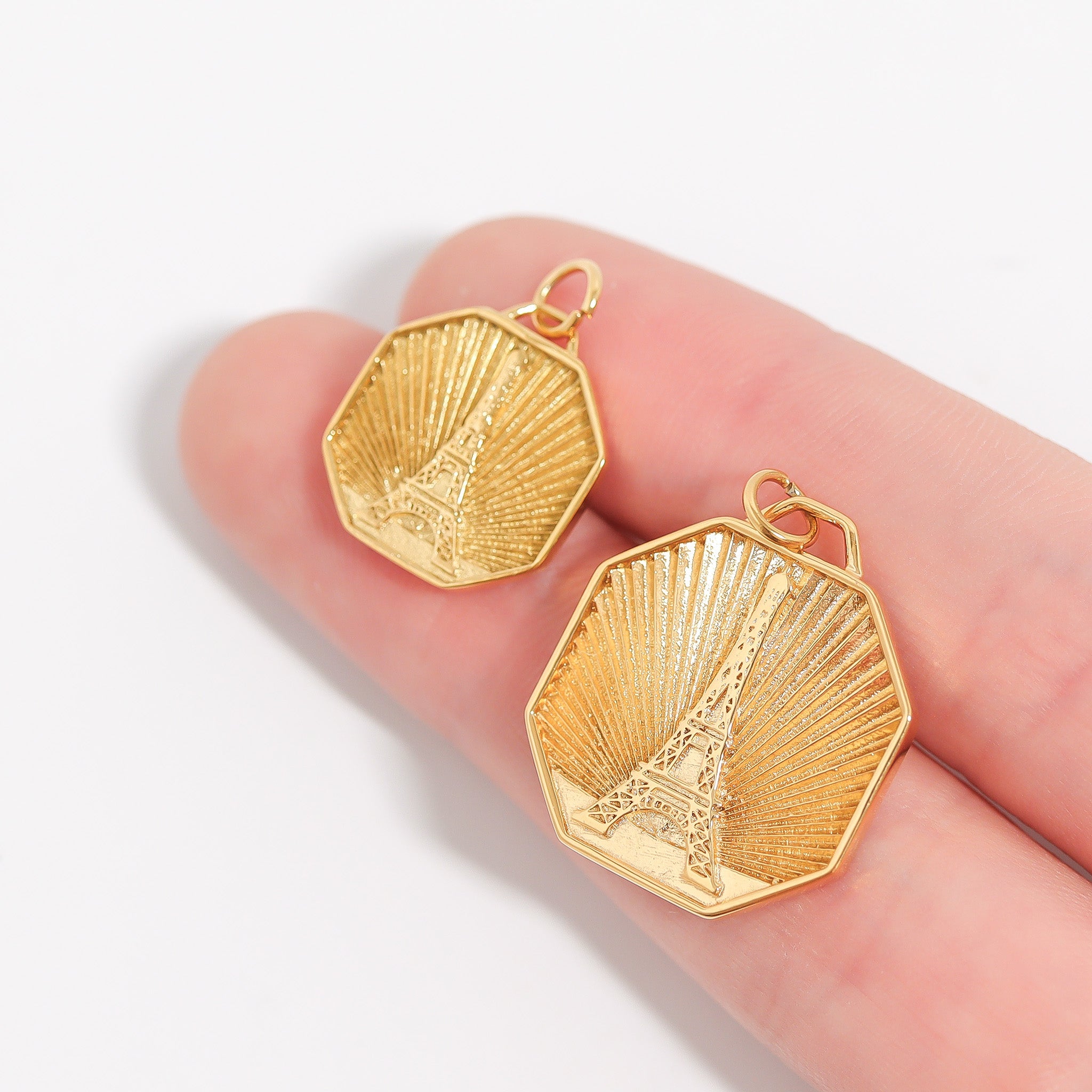 Eiffel Tower Charm – 18K Gold Pendant | Stainless Steel Non Tarnish Jewelry