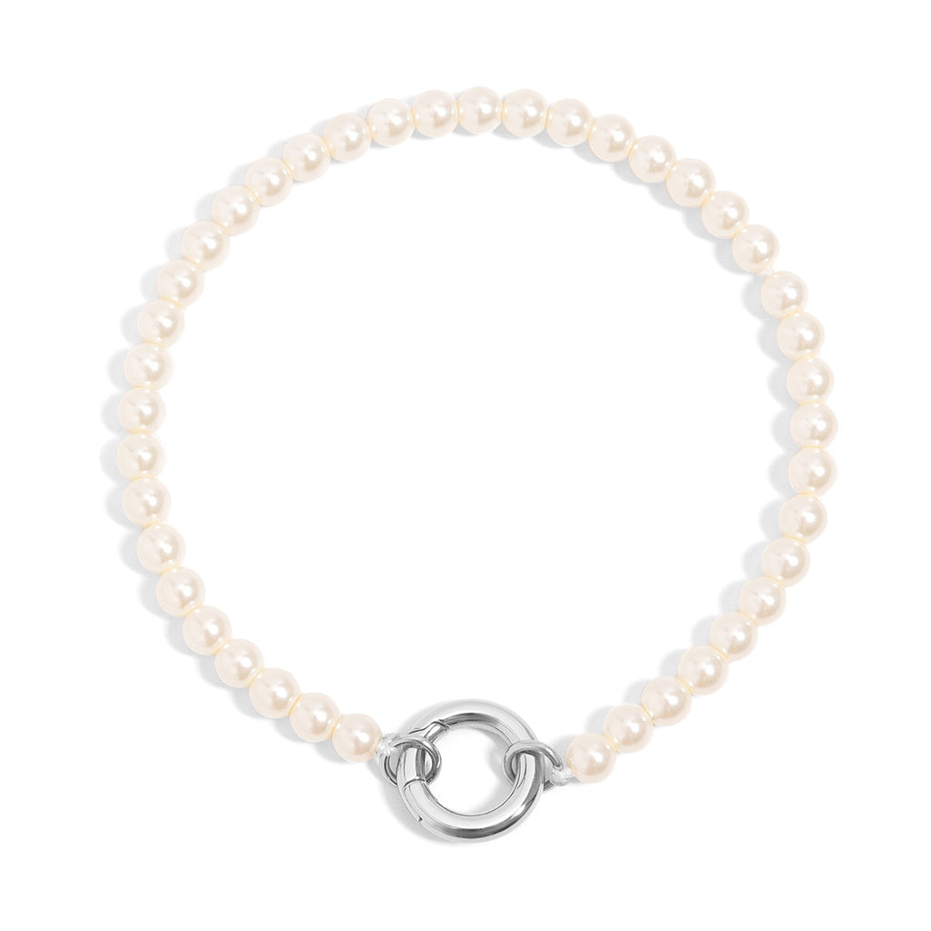 Pearl Charm Bracelet – 18K Gold Stainless Steel With Durable Charm Keeper - Bracelets | Sunflower Soul Boutique