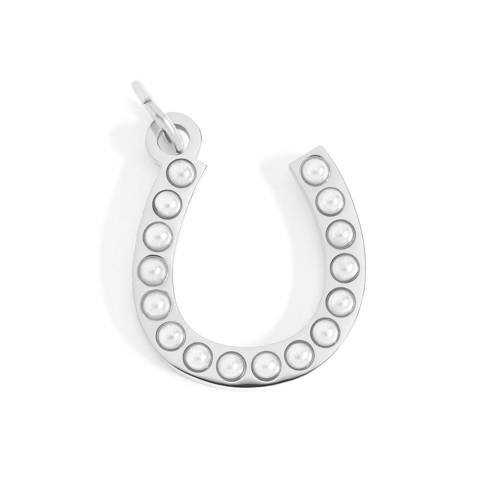 Pearl Horseshoe Charm – Gold PVD Coated Stainless Steel Luck Pendant - charm | Sunflower Soul Boutique