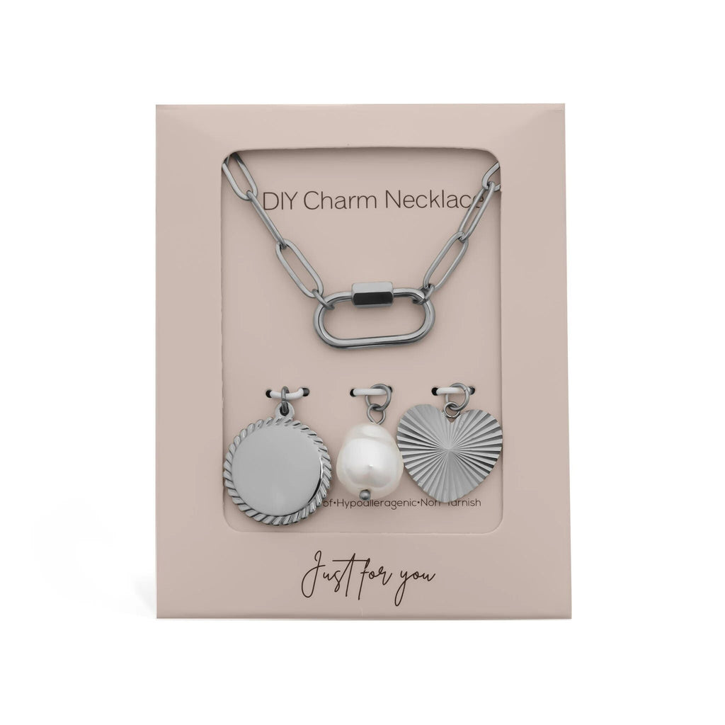 Pearl Sunburst Necklace – 18K Gold PVD Stainless Steel Charm Holder Set - Charm Necklace | Sunflower Soul Boutique