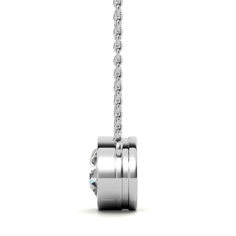 Lab Grown Diamond Pendant – 3 Carat Diamond Necklace | Bezel Setting Necklace