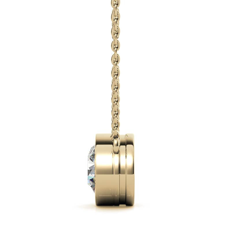 Lab Grown Diamond Pendant – 3 Carat Diamond Necklace | Bezel Setting Necklace
