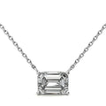 Lab Grown Diamond Pendant – 2 Carat Emerald Cut Pendant | 14K Gold Necklace