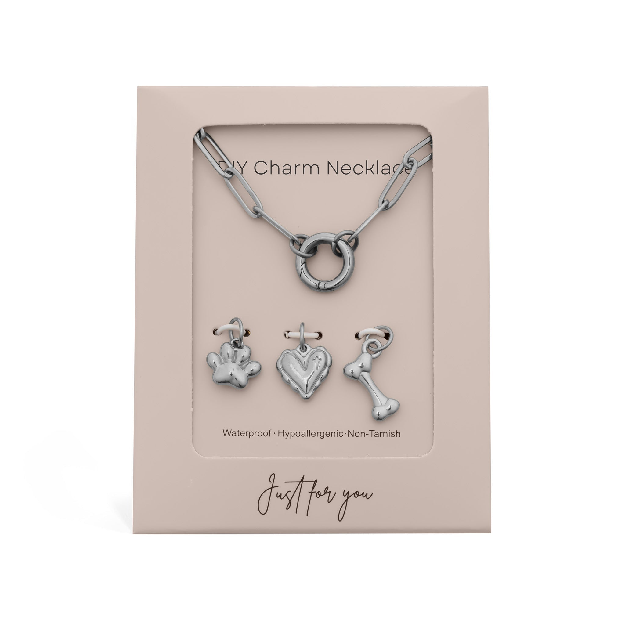 Pet Charm Necklace – Adjustable Gold Stainless Steel Paperclip Holder - Charm Necklace | Sunflower Soul Boutique